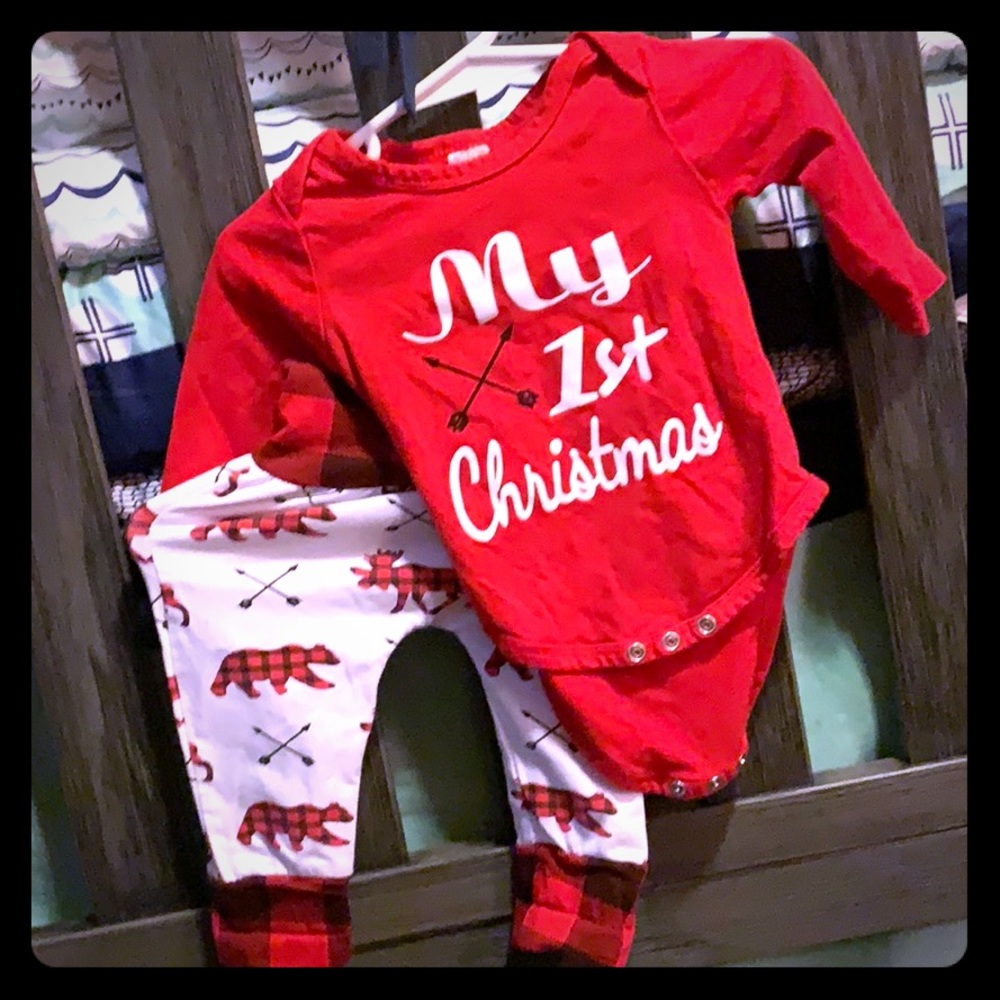 Baby boys my first Christmas outfits/HAT